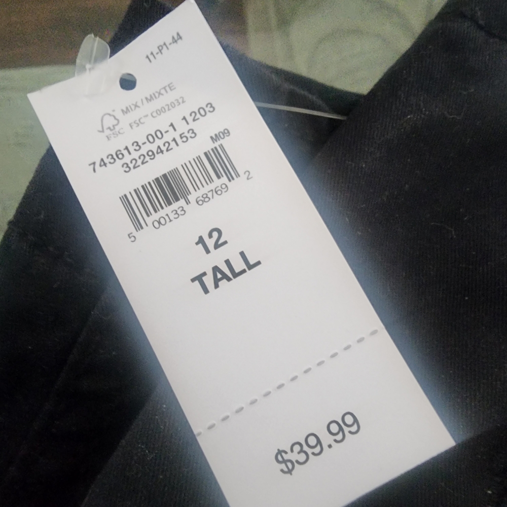 Gap Black Tall Shorts NWT